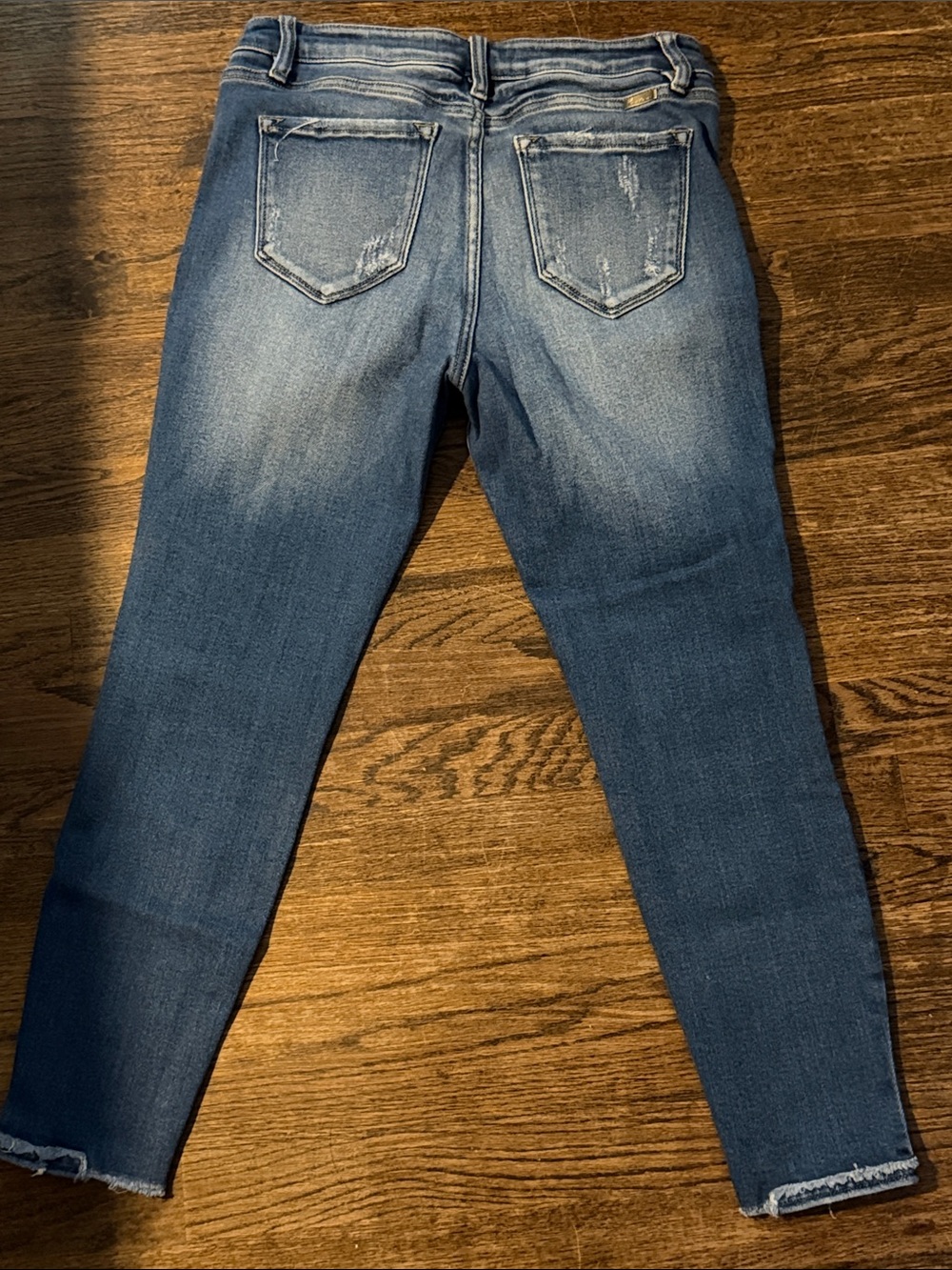 KanCan Women's Medium Blue Skinny Distressed Jeans - Picture 3 of 3